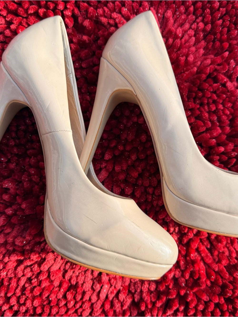 Aldo Cream Platform Stiletto Pumps